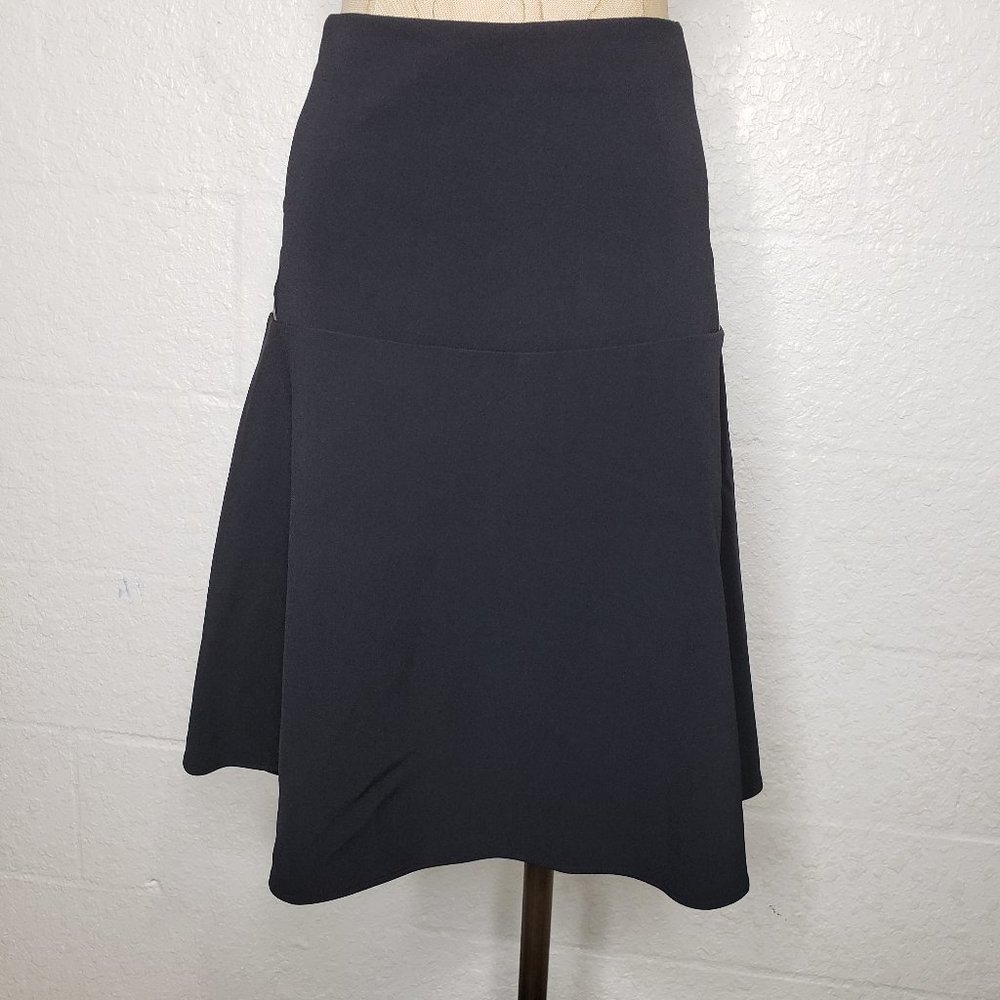 NWT Worthington Black Faux Leather Accent Skirt 6